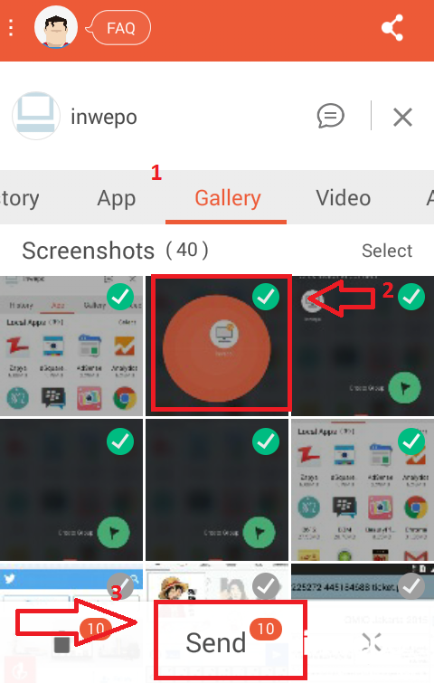 cara berbagi file zapya 8
