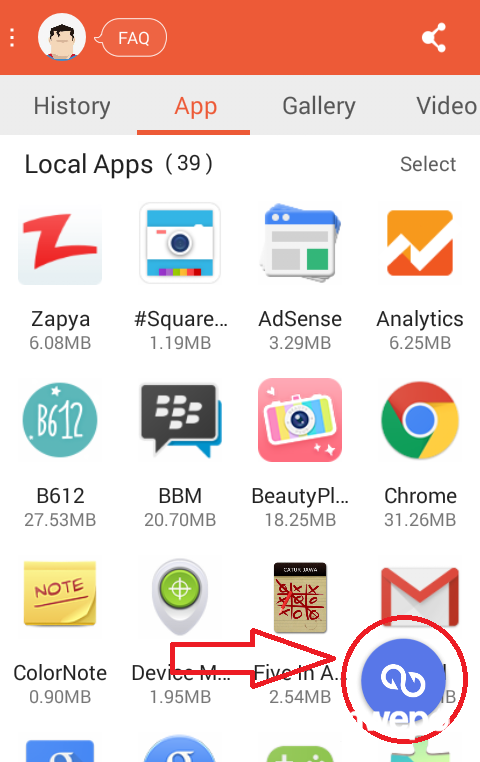 cara berbagi file zapya