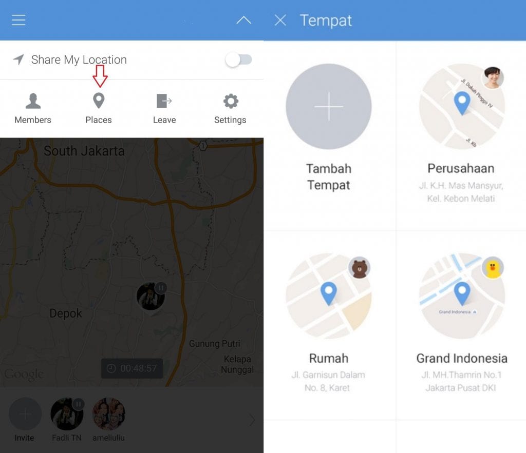 Cara Berbagi Lokasi Dengan Teman, Kekasih, Keluarga Menggunakan LINE Here 7