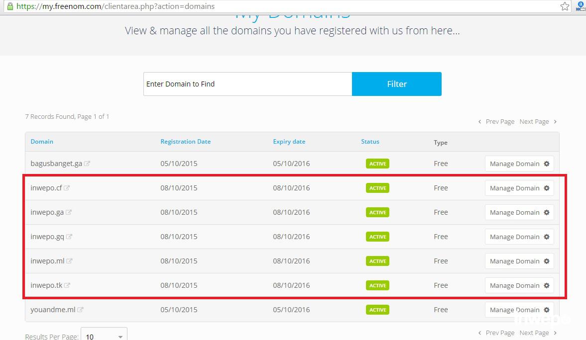 Cara Mendapatkan Domain Gratis ,ML, .GA, .TK, .CF, .GQ 9