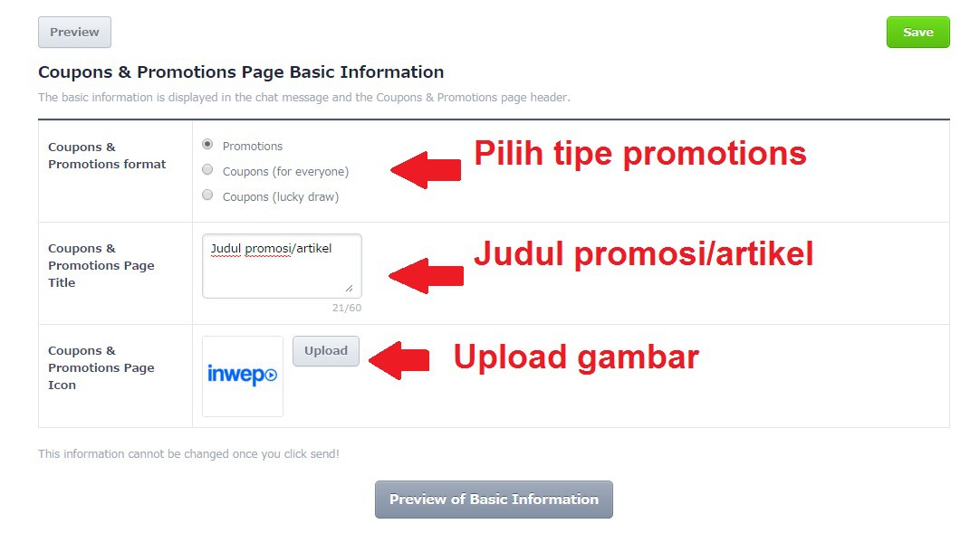 Cara Membuat Coupons & Promotions Message di LINE@ Official 2