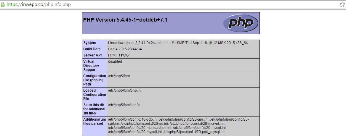 php info inwepo