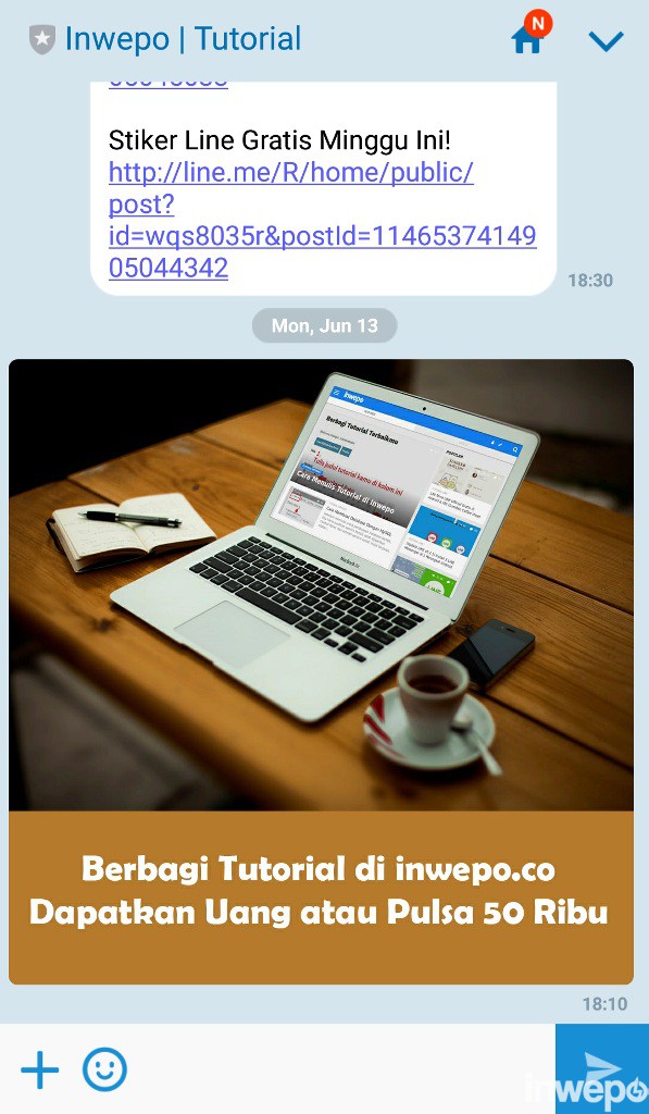 cara mengganti warna background chat line@ official