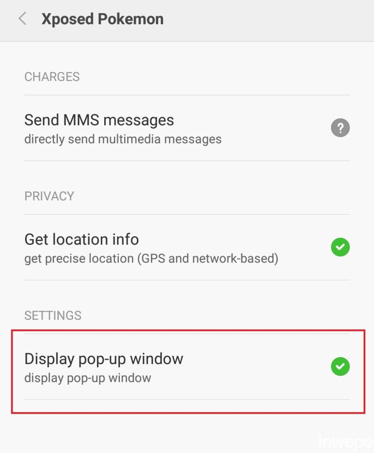 display pop-up windows xiaomi pokemon go xposed