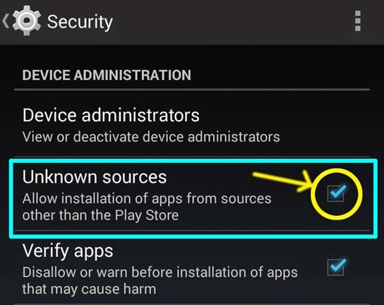 unknown source android