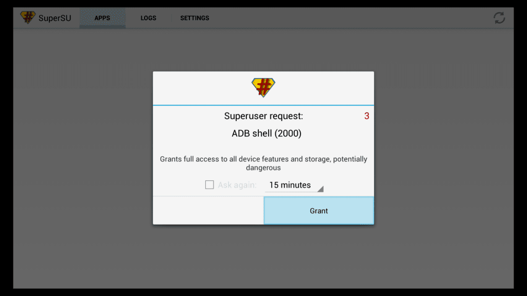 supersu allow request 