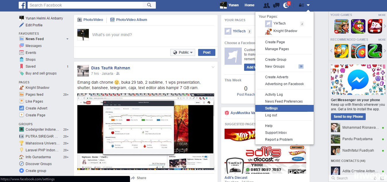 cara menonaktifkan video facebook