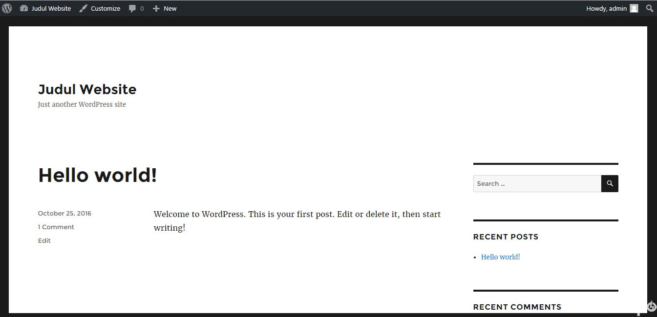 install wordpress di localhost