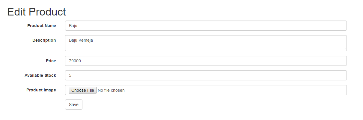 mengedit produk penjualan toko online