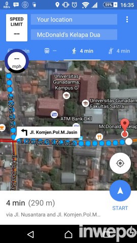 cara menampilkan speedometer di google maps