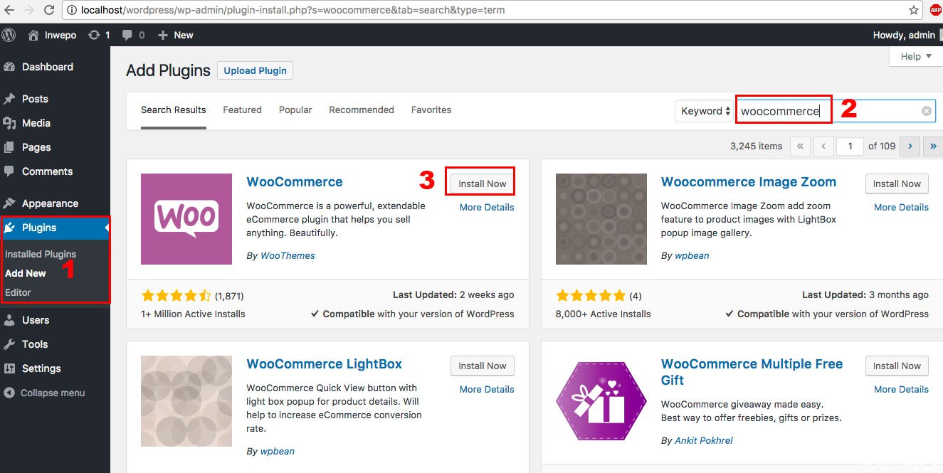 cara install plugin woocommerce