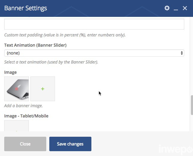cara setting WPBakery Visual Composer banner slider