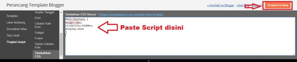 Cara Menghapus Tulisan Powered By Blogger Di Blog 4