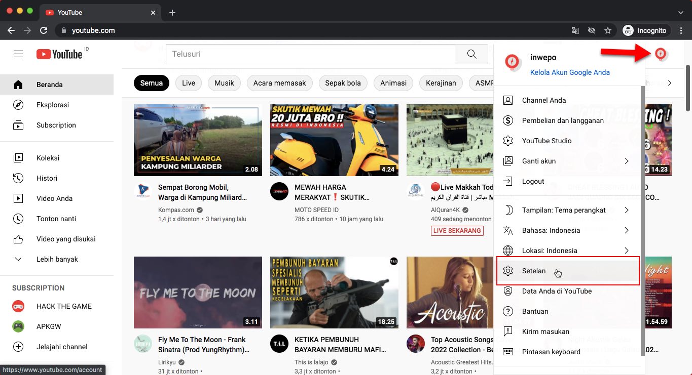 Cara Menyembunyikan Jumlah Subscriber YouTube