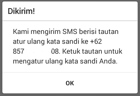 cara reset password instagram