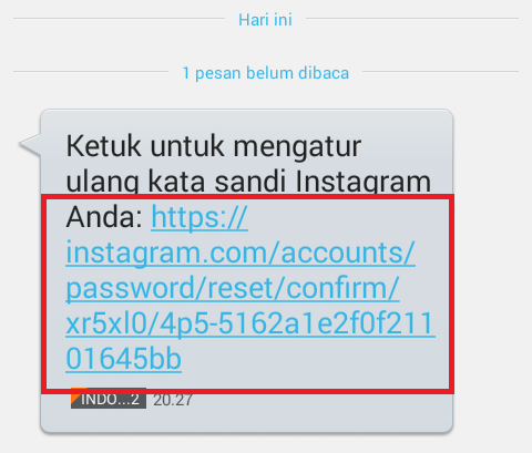 cara reset password instagram