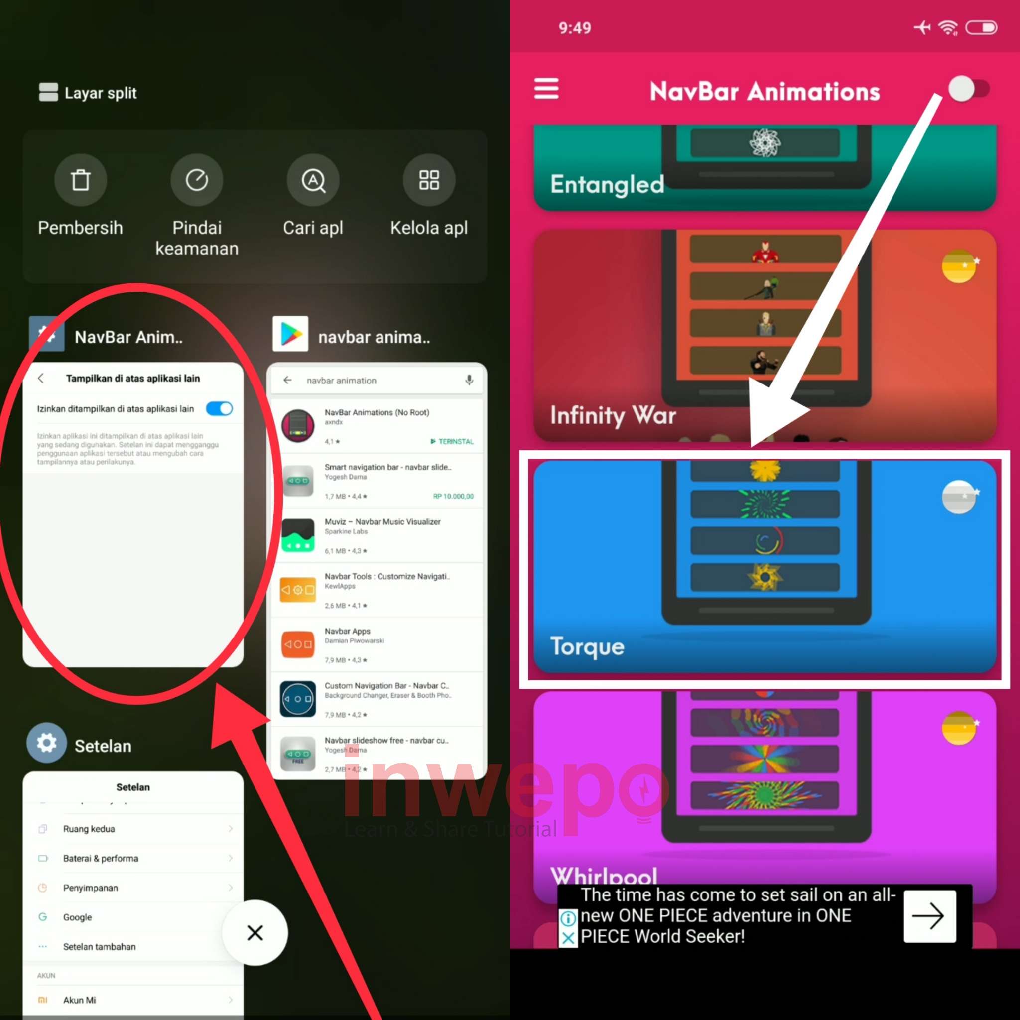 Cara Menambahkan Animasi pada Navigation Bar di Android - Inwepo