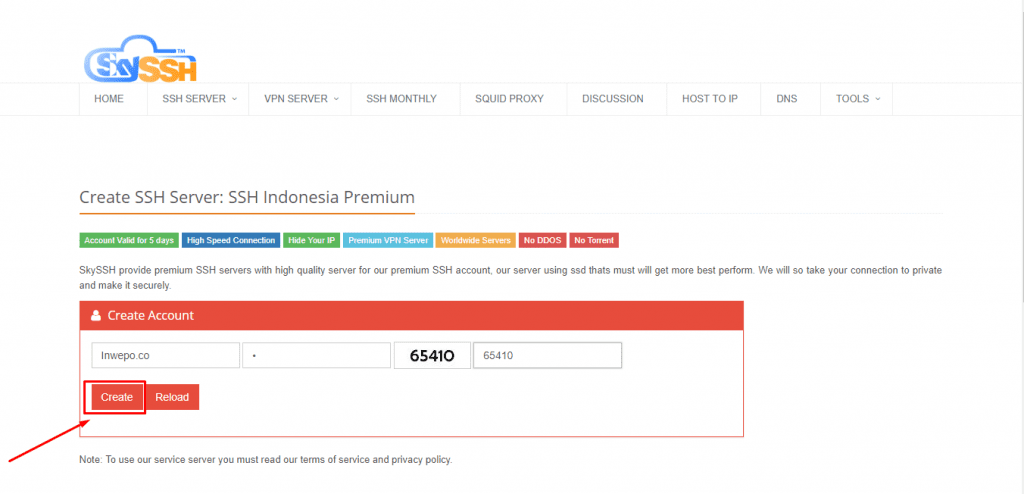 Cara Membuat Akun SSH gratis di SkySsh