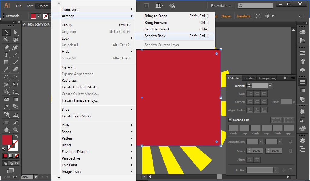 Cara Membuat Background Sunburst Dengan Efek Melengkung di Illustrator