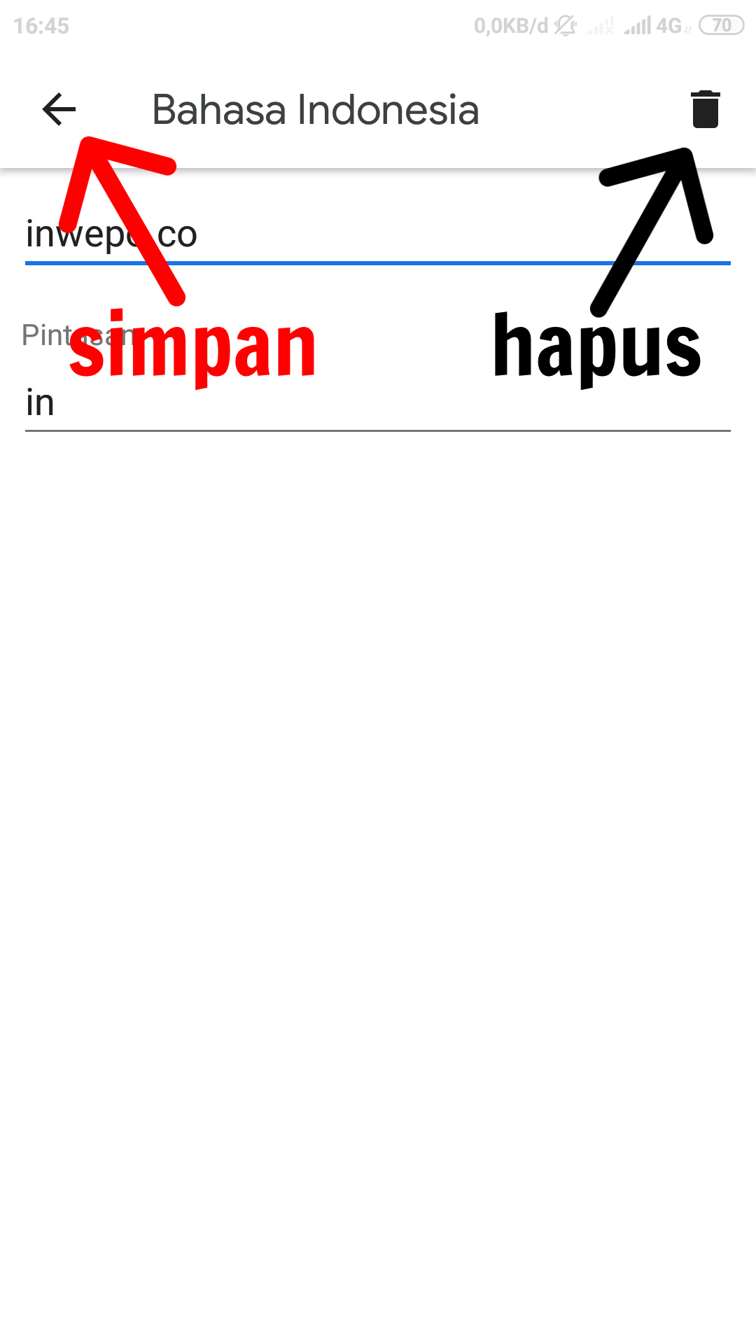 cara menambah kata di kamus google keyboard di android