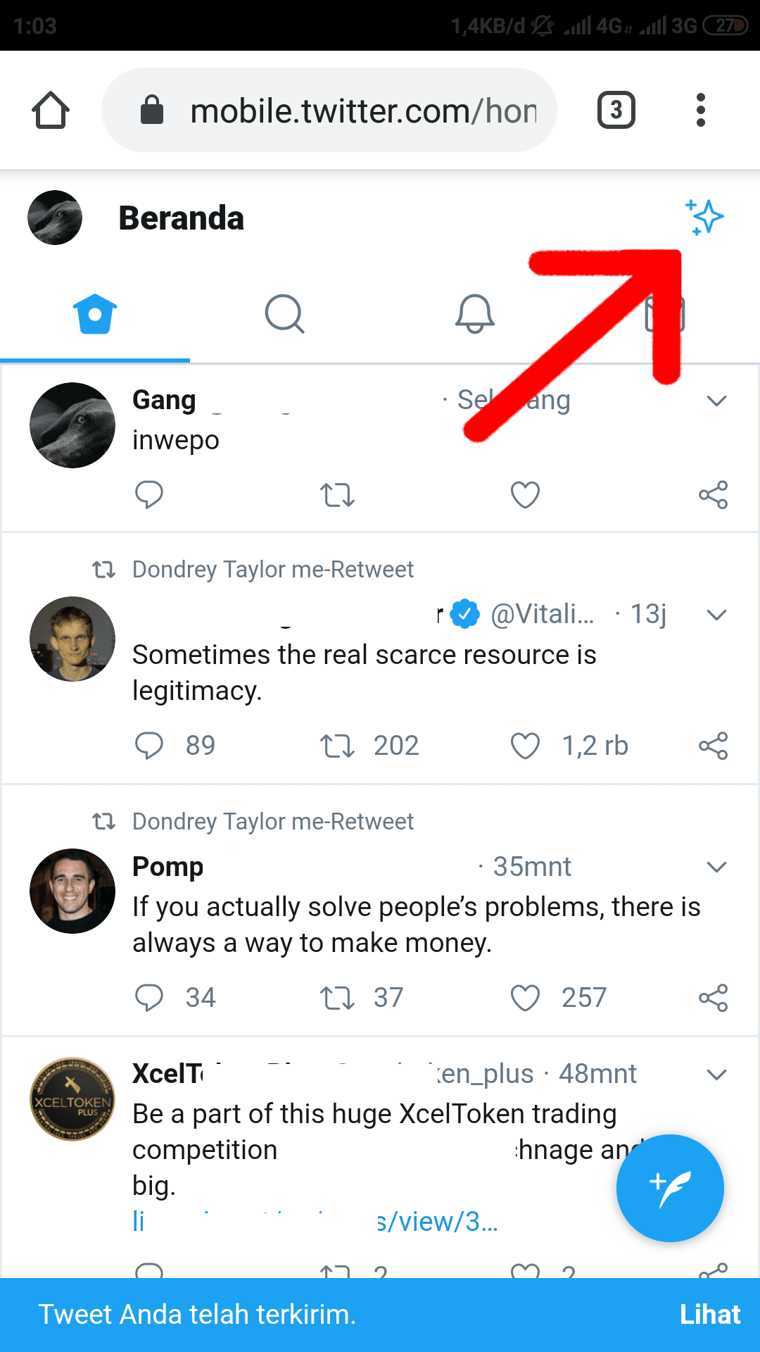 Cara Mengubah Trending Topik Twitter di Android