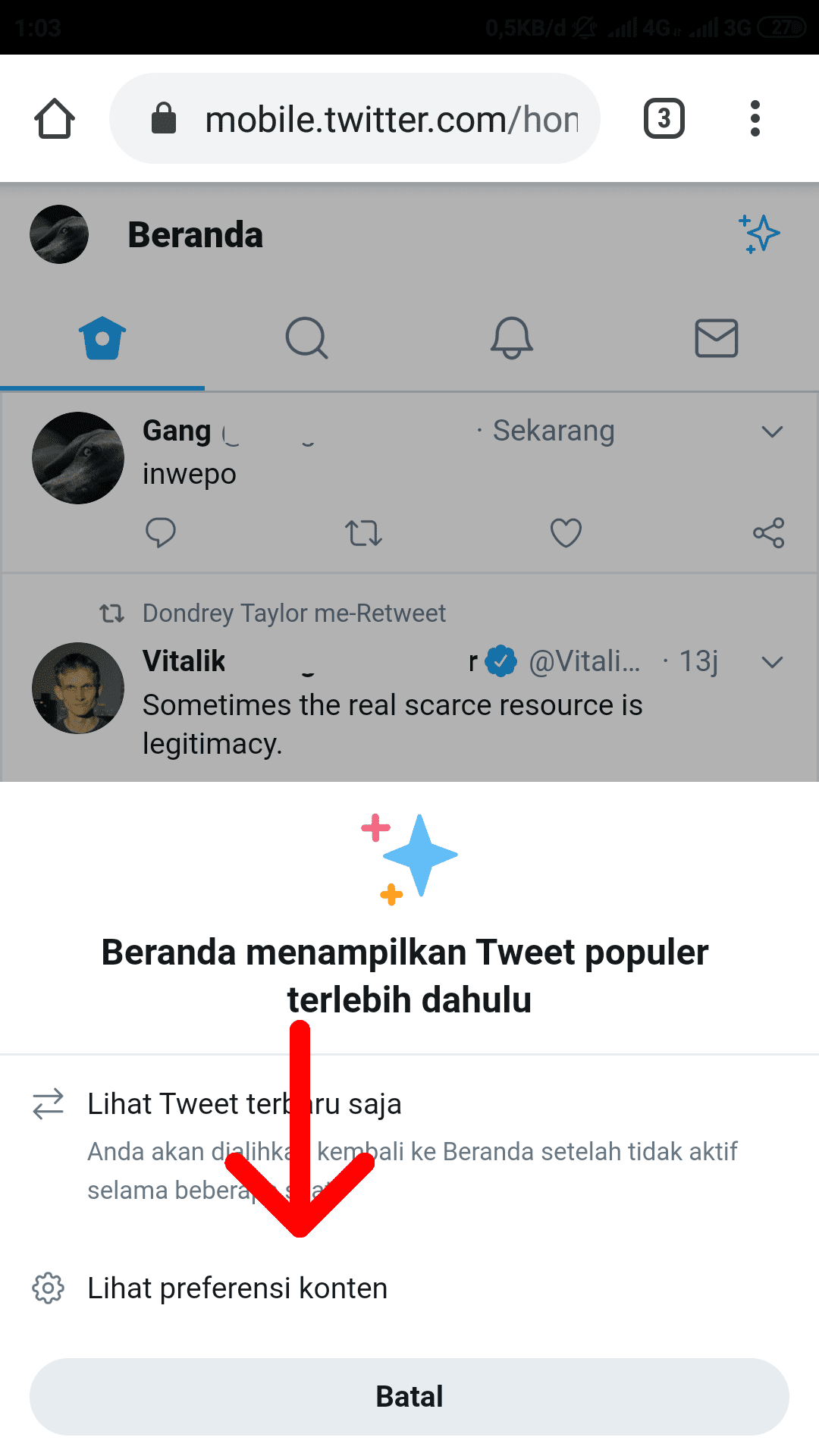 Cara Mengubah Trending Topik Twitter di Android