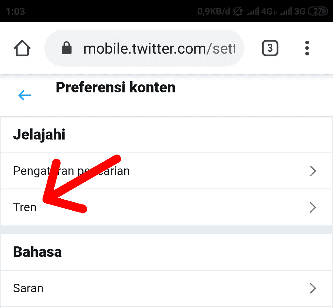 Cara Mengubah Trending Topik Twitter di Android