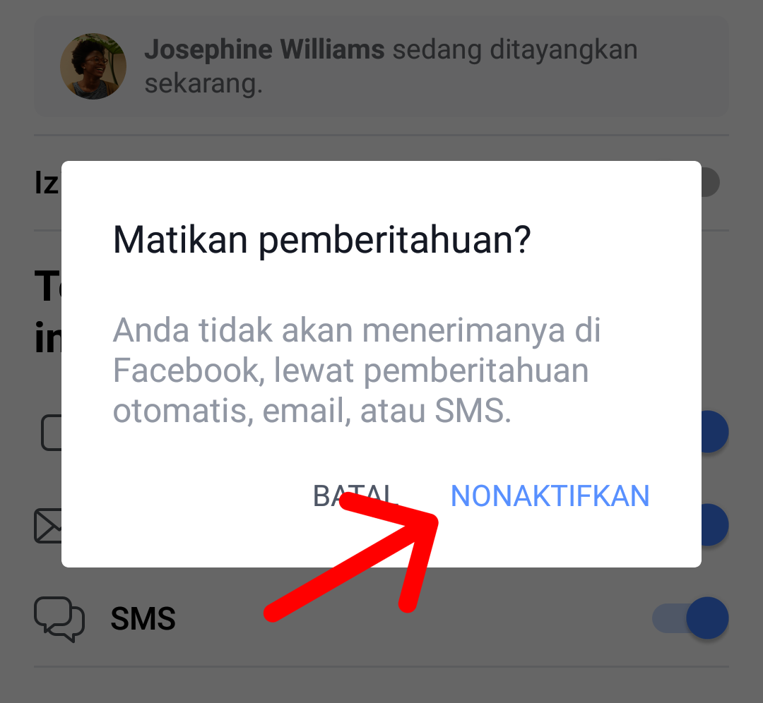 Cara menonaktifkan notifikasi live facebook