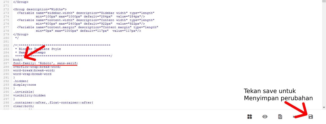 Cara menggunakan google font di blogger