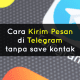 Cara mengirim pesan di Telegram tanpa menyimpan kontak di android