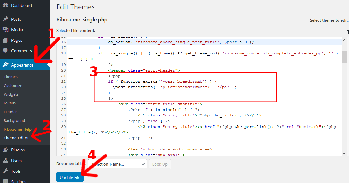 cara membuat breadcrumb di wordpress dengan yoast seo