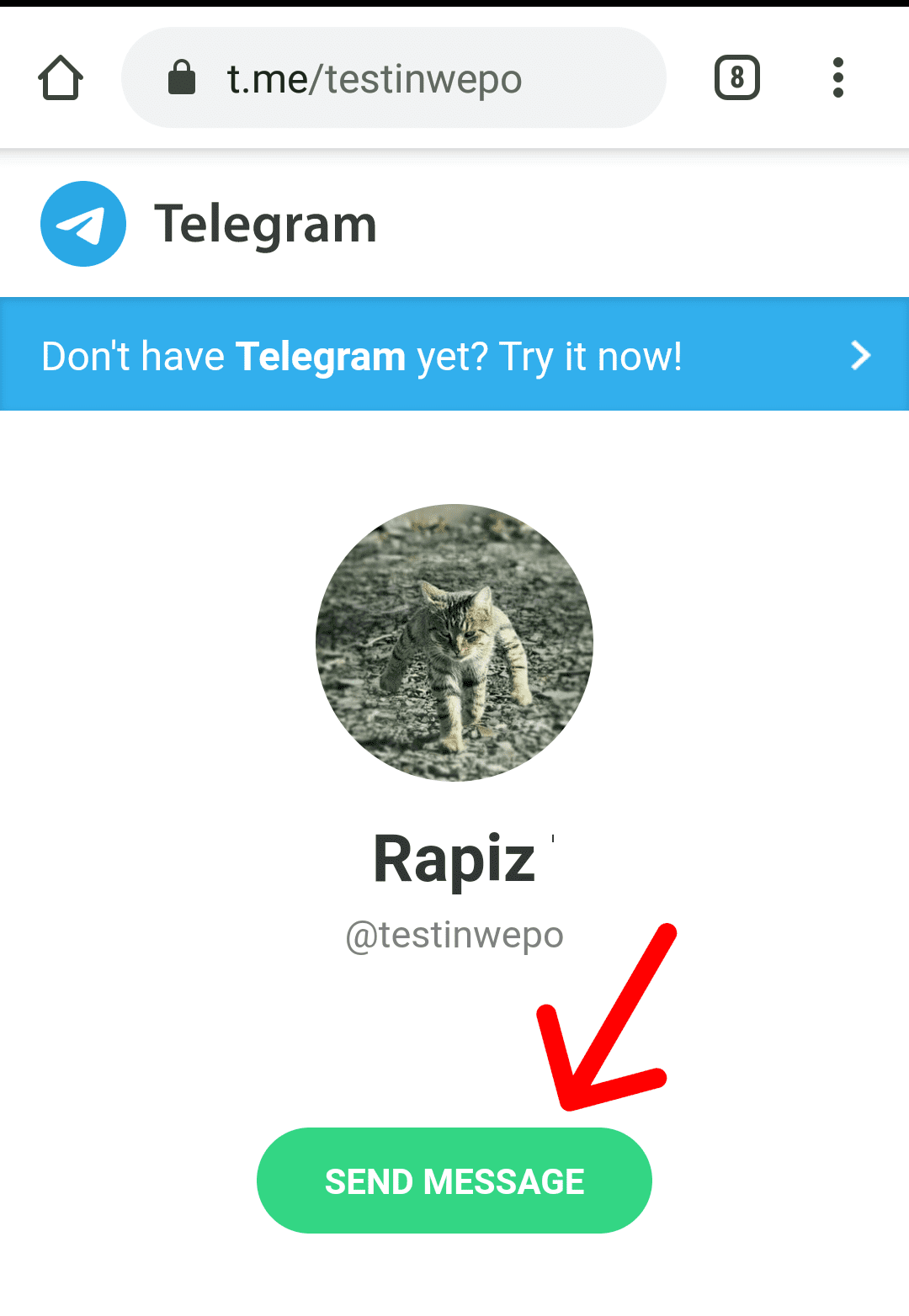 Cara mengirim pesan di Telegram tanpa menyimpan kontak di android