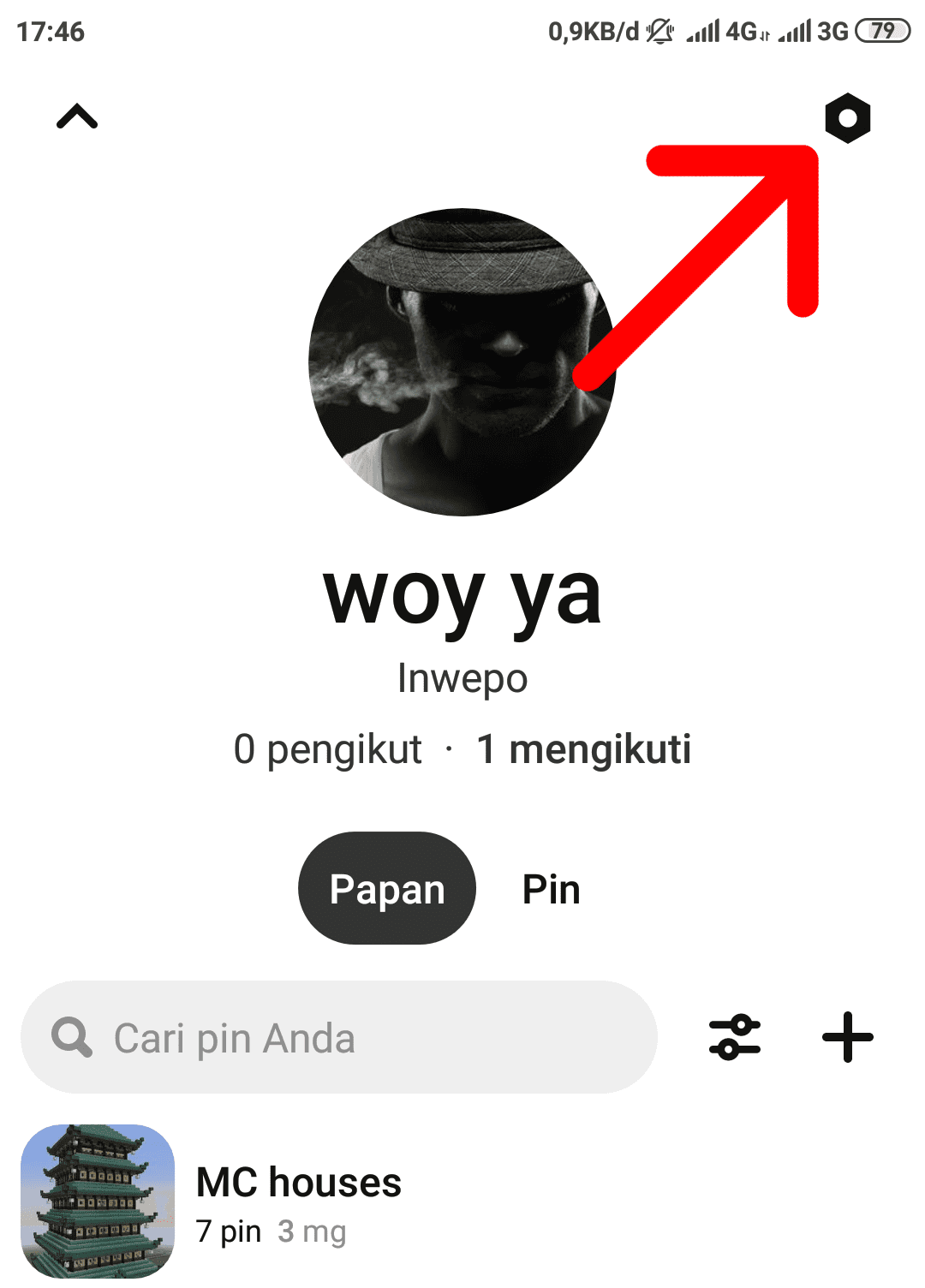 Cara mengaktifkan dark mode Pinterest di android