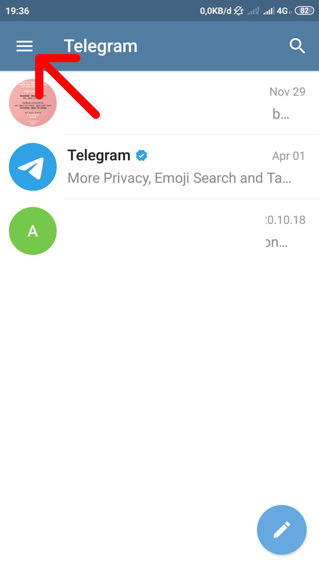 Cara mengaktifkan dark mode di telegram