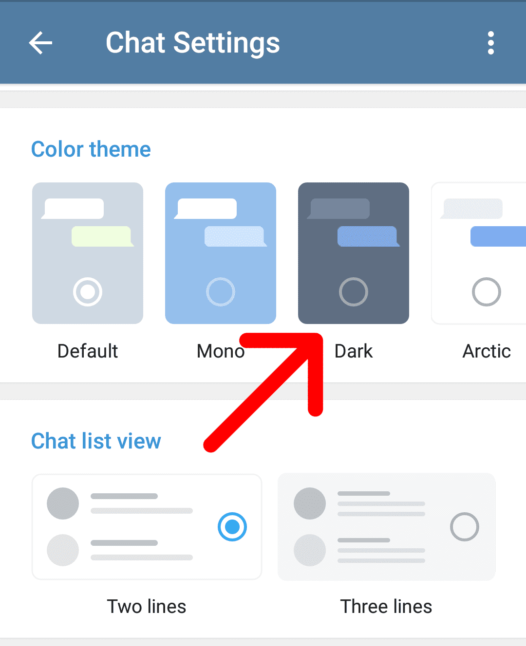 Cara mengaktifkan dark mode di telegram