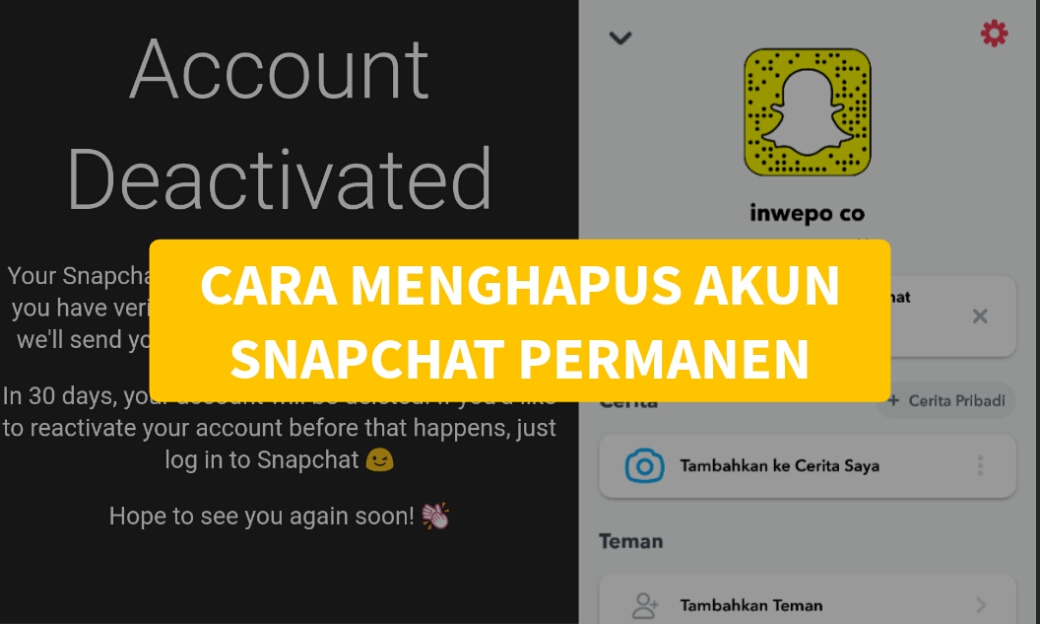 Cara Menghapus Akun Snapchat Secara Permanen di Android Inwepo