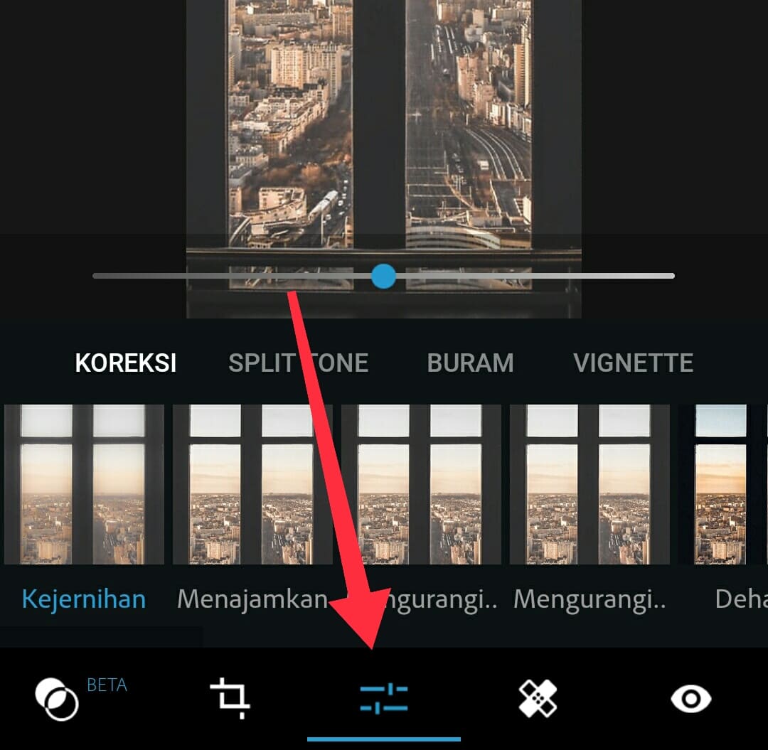 Cara edit foto efek hujan di Photoshop express android