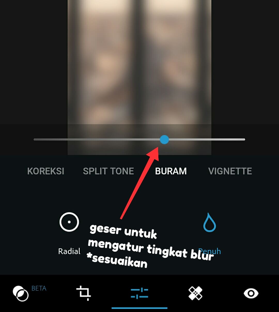Cara edit foto efek hujan di Photoshop express android