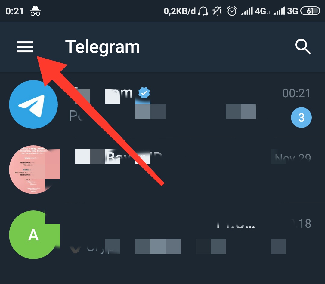 Cara menyembunyikan status online di telegram