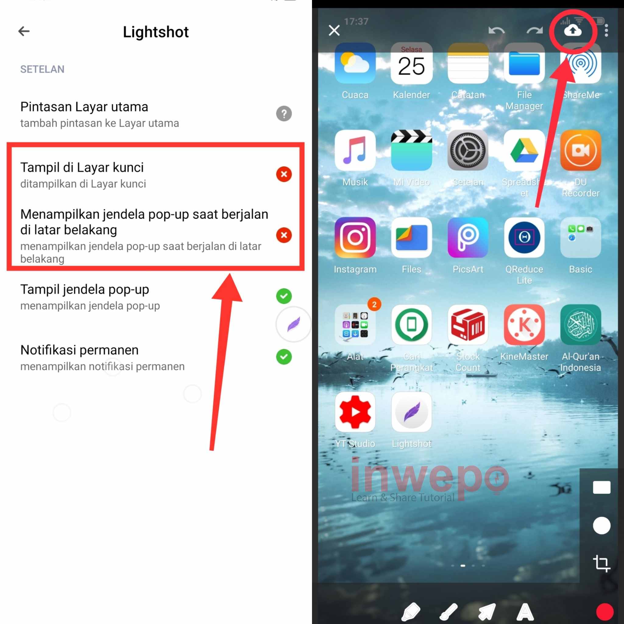 Cara Membagikan Screenshot dalam Bentuk Link di Android
