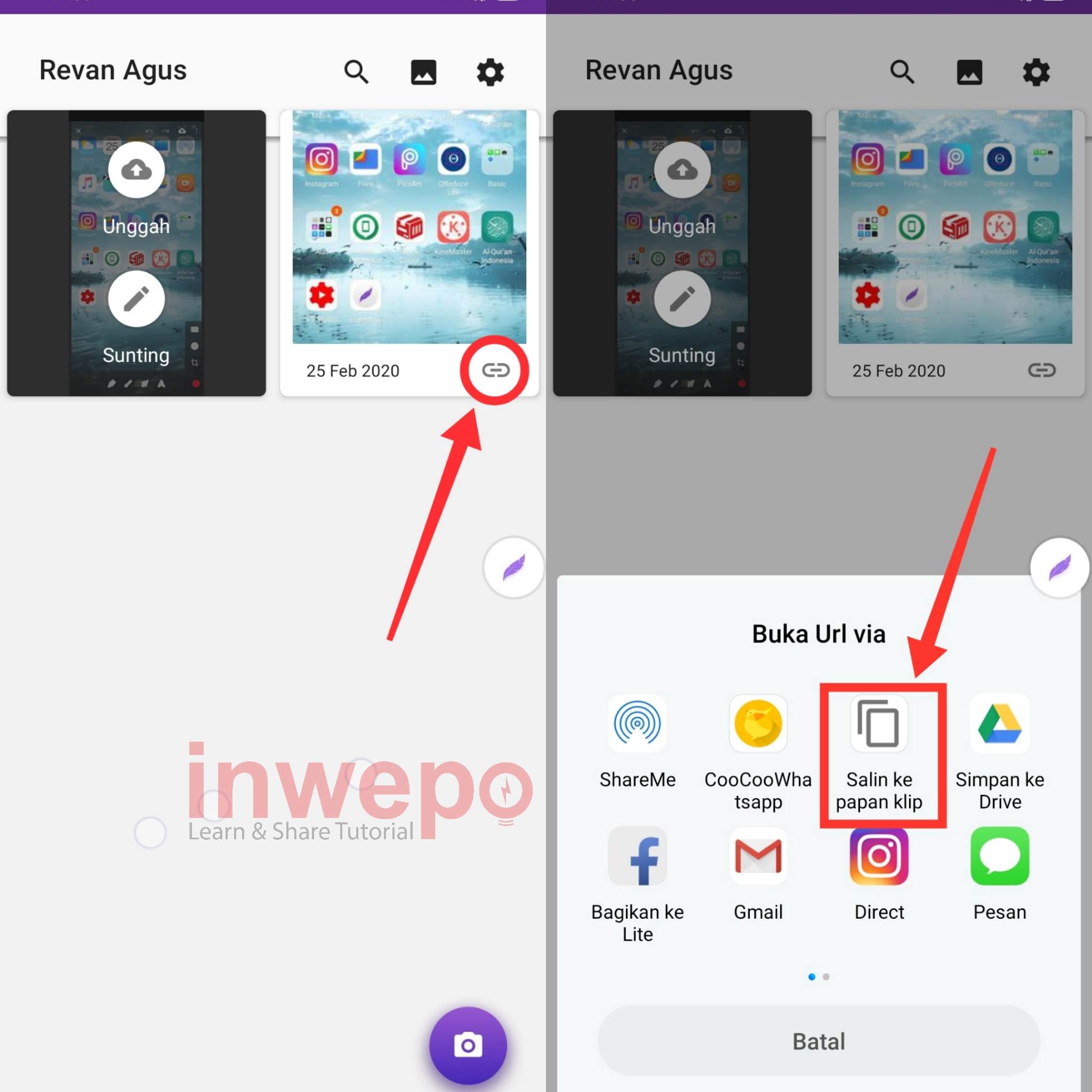 Cara Membagikan Screenshot dalam Bentuk Link di Android
