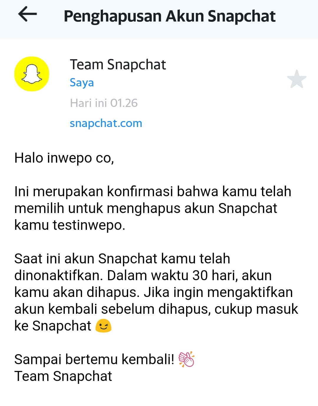 Cara menghapus akun snapchat permanen di android