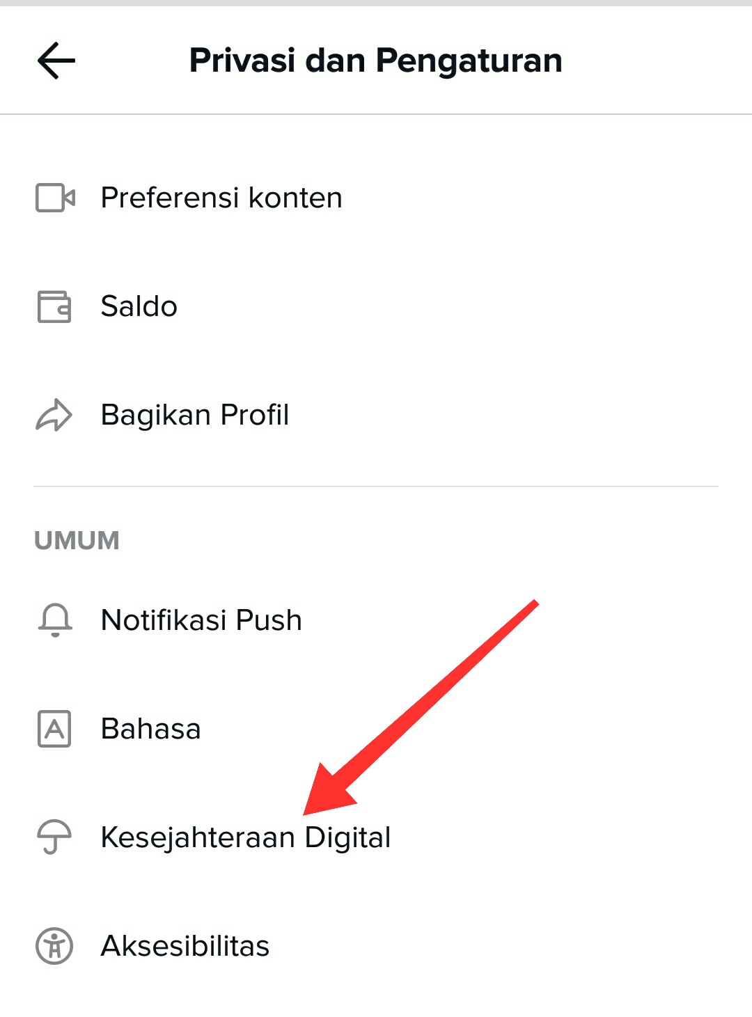 Cara mengaktifkan Mode Terbatas di aplikasi Tiktok