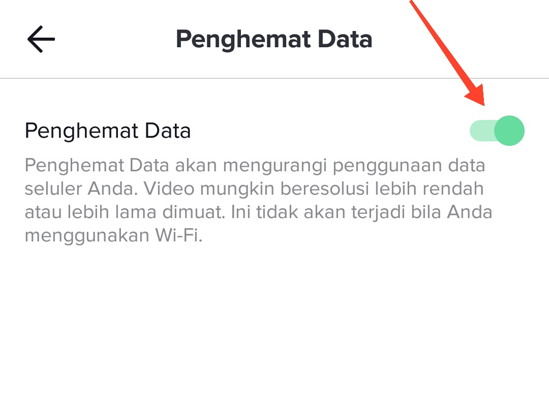 Cara mengaktifkan Penghemat data di aplikasi tiktok android