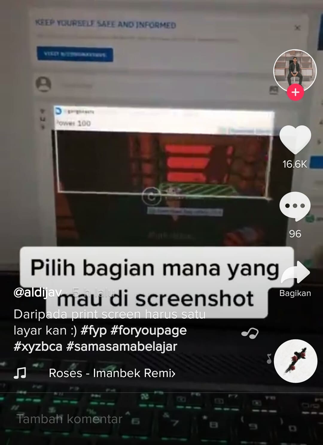 Cara download video orang lain di TikTok