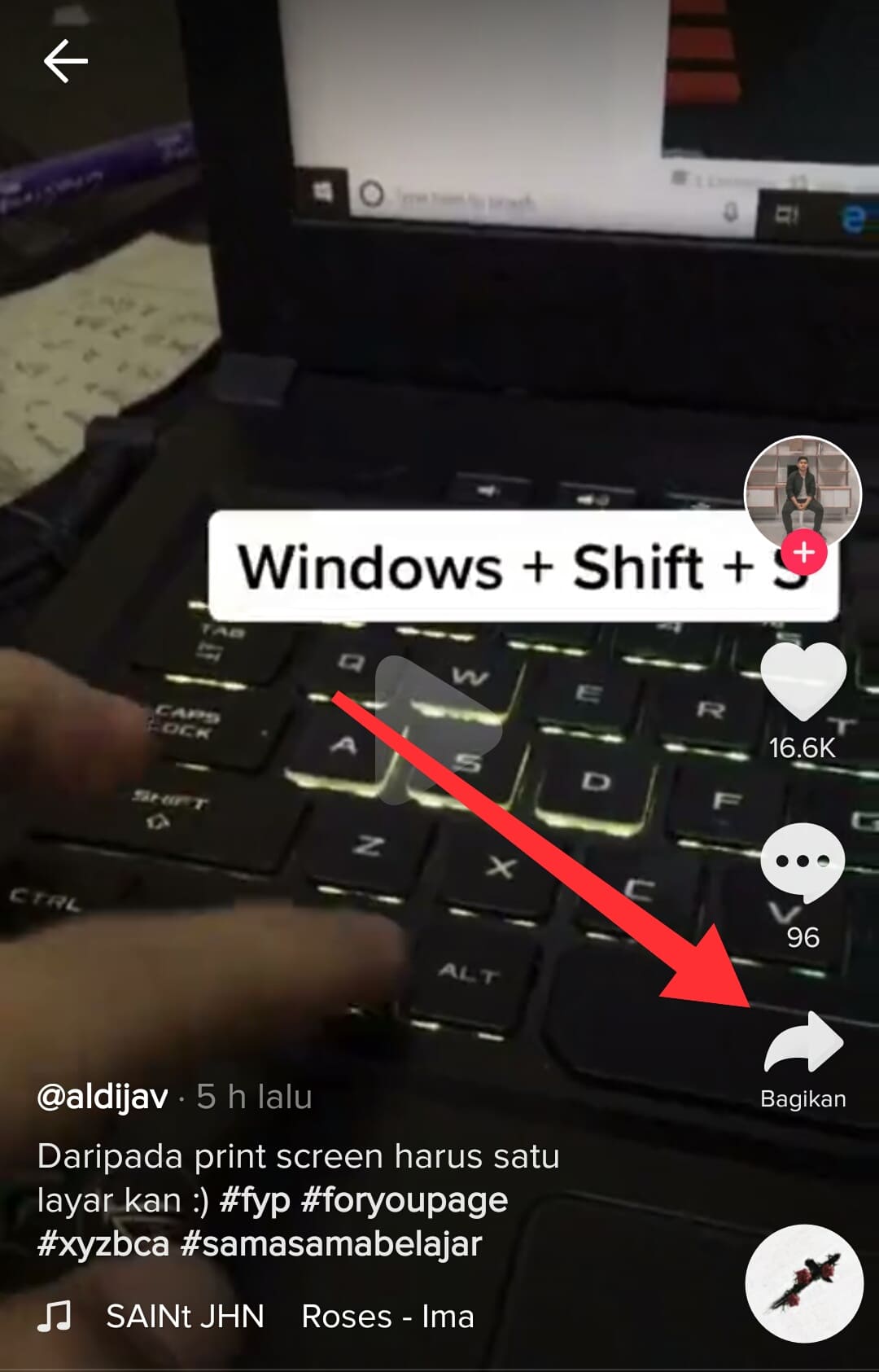 Cara download video orang lain di TikTok