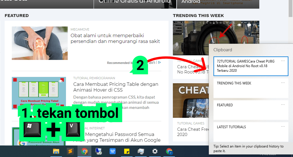 Cara menggunakan clipboard di windows 10