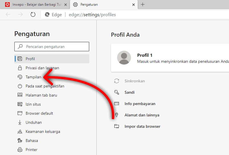 Cara Mengatur Font di Browser Microsoft Edge