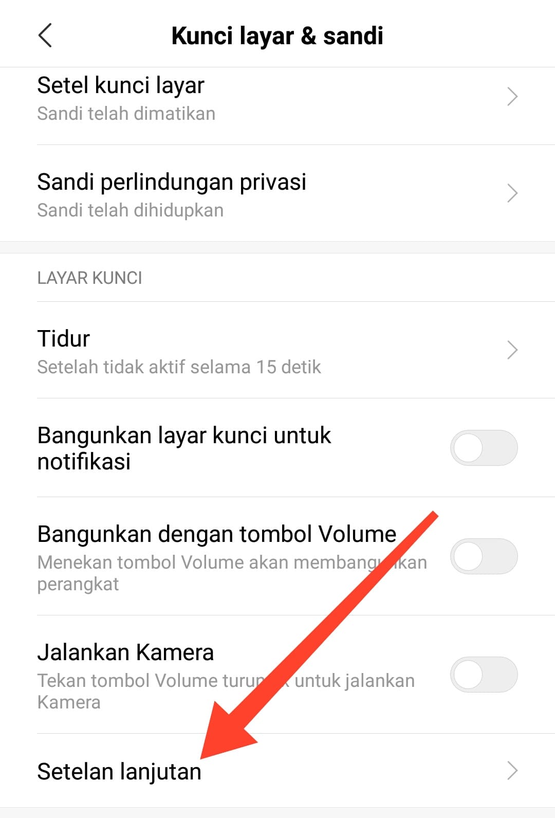 Cara menampilkan info pemilik di layar kunci hp Xiaomi