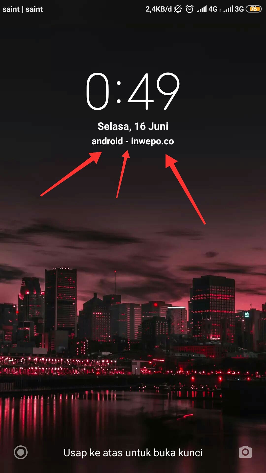 Cara menampilkan info pemilik di layar kunci hp Xiaomi